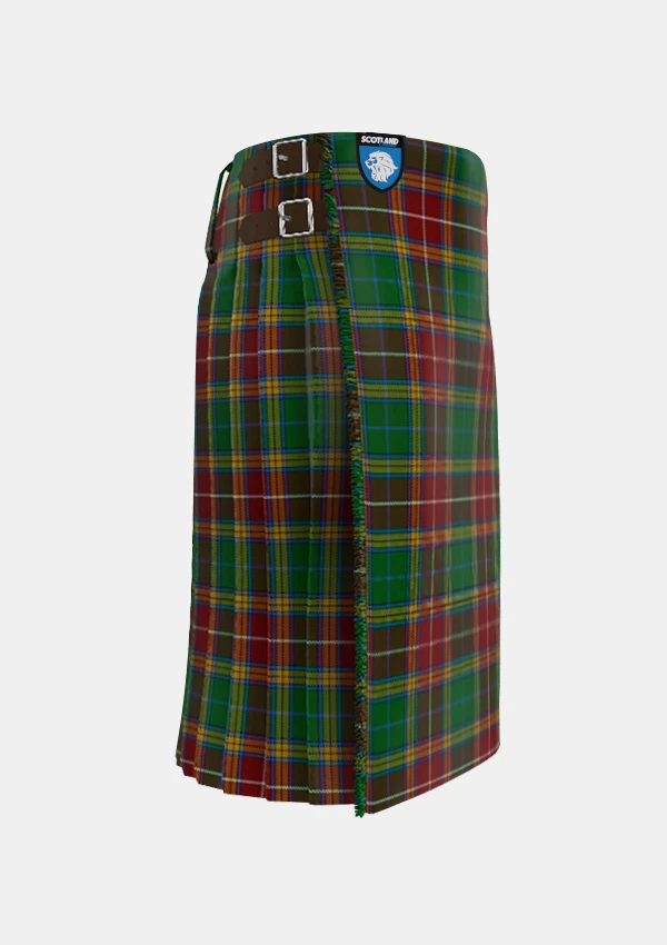 Traditional_Baxter_tartan_3664_right_image_with_pleated_design_and_adjustable_buckles_for_men