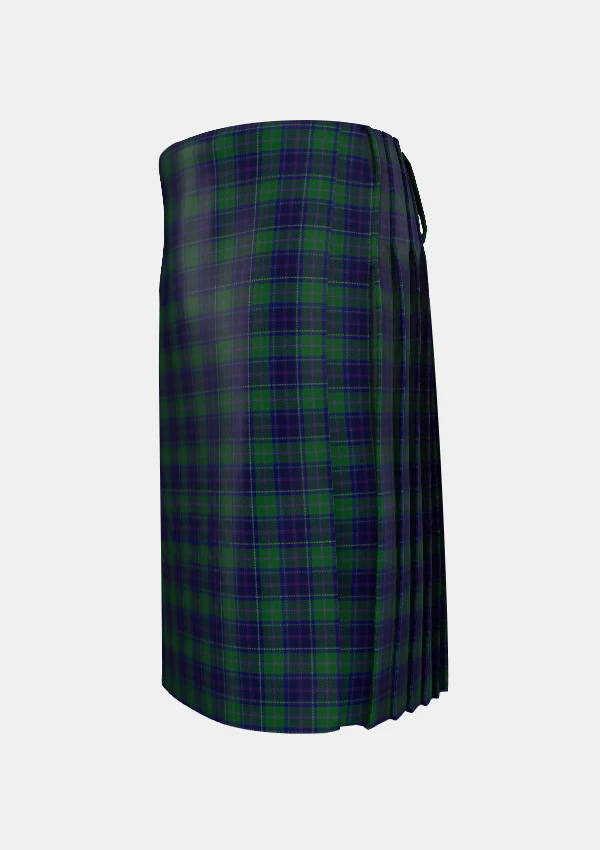 Traditional_Begg_Tartan_kilt_10723_left_image_with_pleated_design_and_adjustable_buckles_for_men