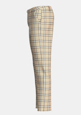 Beige Tartan Trouser