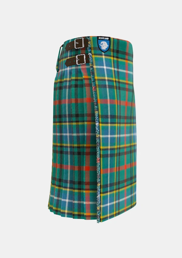 Traditional_Bisset_Tartan_kilt_1478_right_image_with_pleated_design_and_adjustable_buckles_for_men
