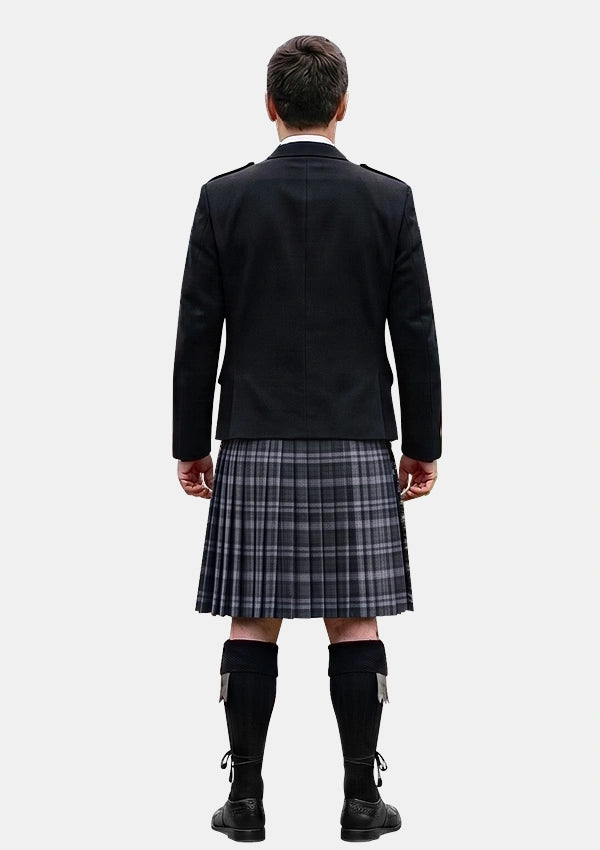 Traditional_Black_Scottish_National_Tartan_Kilt_and_Argyle_Jacket_Kilt_Outfits_back_image