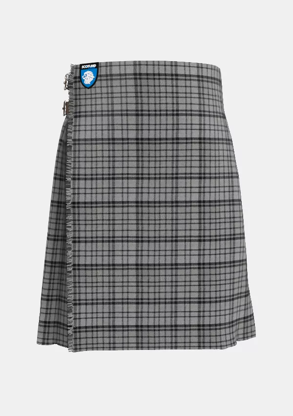 Traditional_Black_Shadow_Tartan_kilt_front_image_with_pleated_design_and_adjustable_buckles_for_men