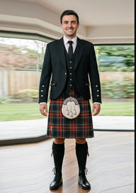 Traditional_Black_Stewart_tartan_Kilt_and_Argyle_Jacket_Kilt_Outfit_front_image