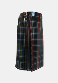 Traditional_Black_Stewart_tartan_right_image_with_pleated_design_and_adjustable_buckles_for_men