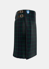 Traditional_Black_Watch_Tartan_kilt_right_image_with_pleated_design_and_adjustable_buckles_for_men