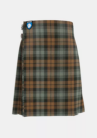 Traditional_Black_Watch_Weathered_Tartan_kilt_front_image_with_pleated_design_and_adjustable_buckles_for_men
