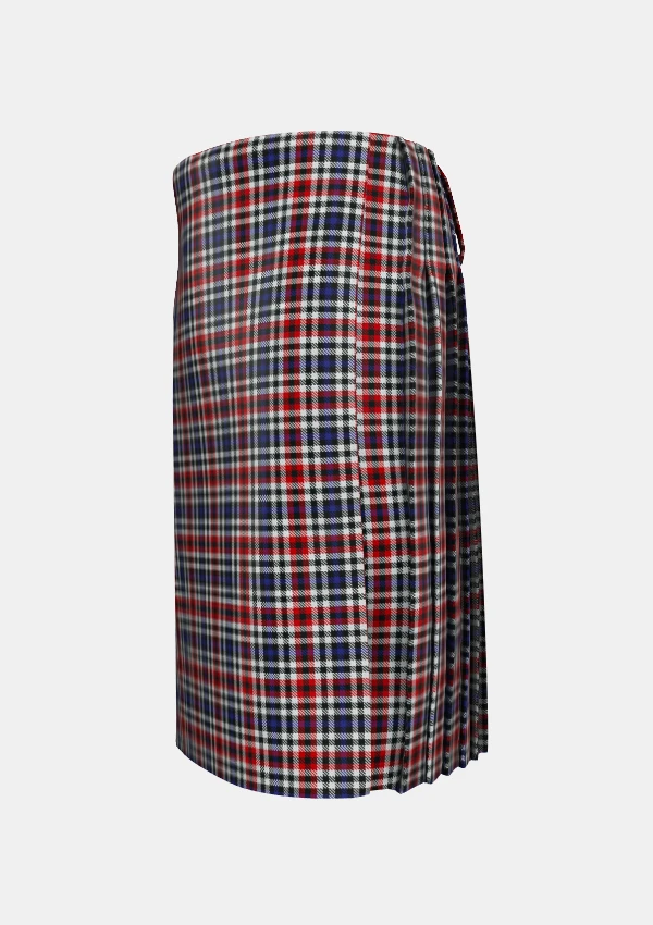 Traditional_Border_Bell_Tartan_kilt_left_image_with_pleated_design_and_adjustable_buckles_for_men