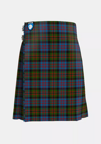 Traditional_Bowie_Black_Tartan_3716_kilt_front_image_with_pleated_design_and_adjustable_buckles_for_men