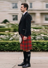 Traditional_Bradley_University_Tartan_11312_Kilt_and_Argyle_Jacket_Kilt_Outfit_left_image