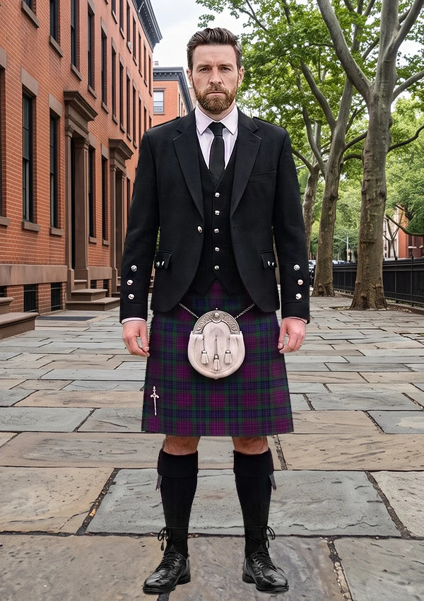 Traditional_Braid_Tartan_4033_Kilt_and_Argyle_Jacket_Kilt_Outfit_front_image