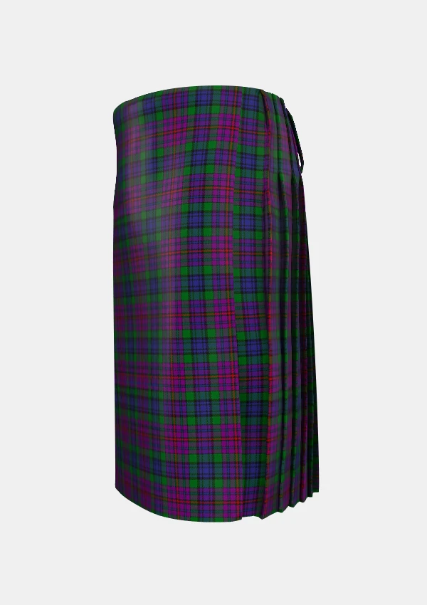 Traditional_Braid_Tartan_kilt_left_image_with_pleated_design_and_adjustable_buckles_for_men