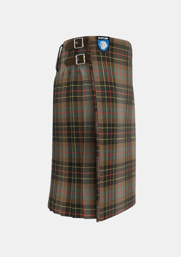 Traditional_Brodie_Hunting_Weathered_Tartan_kilt_right_image_with_pleated_design_and_adjustable_buckles_for_men