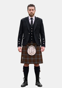 Traditional_Brown_Heather_Tartan_3737_Kilt_and_Argyle_Jacket_Kilt_Outfits_front_image