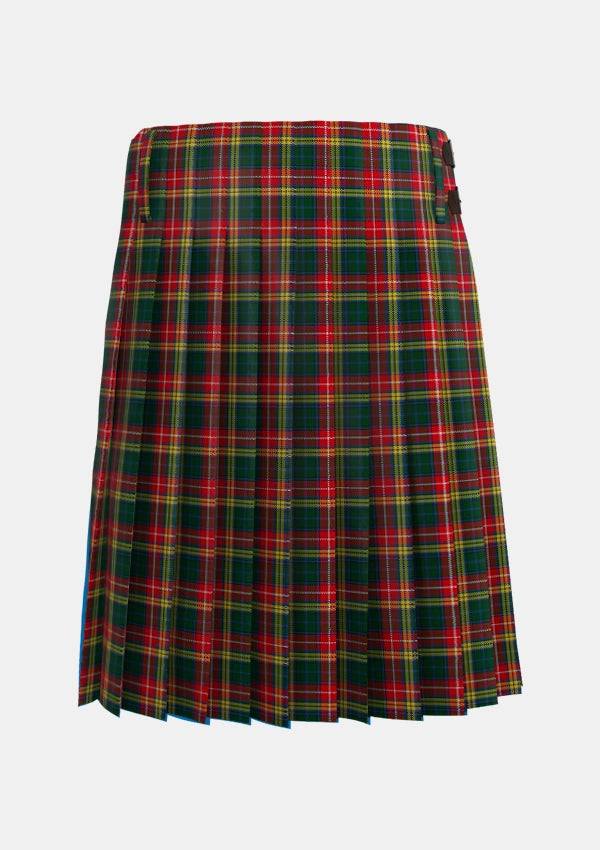 Traditional_Buchanan_1907_Official_Tartan_1913_kilt_back_image_with_pleated_design_and_adjustable_buckles_for_men