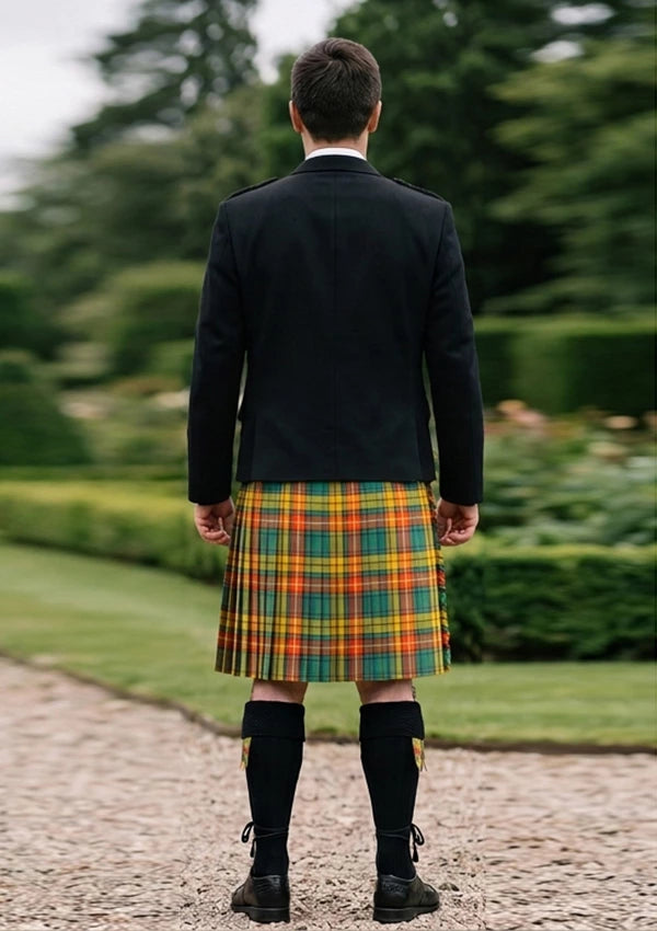 Traditional_Buchanan_Ancient_tartan_151_Kilt_and_Argyle_Jacket_Kilt_Outfit_back_image
