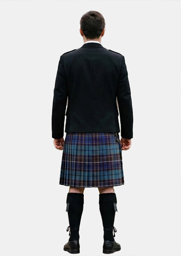 Traditional_Buchanan_Blue_Tartan_Kilt_and_Argyle_Jacket_Kilt_Outfits_back_image