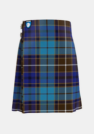 Traditional_Buchanan_Blue_Tartan_kilt_front_image_with_pleated_design_and_adjustable_buckles_for_men