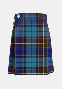 Traditional_Buchanan_Blue_Tartan_kilt_front_image_with_pleated_design_and_adjustable_buckles_for_men