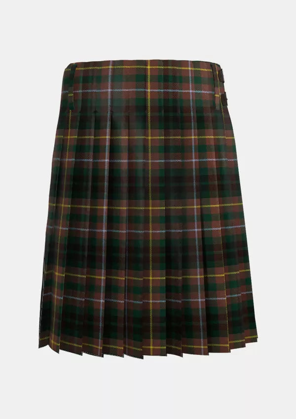 Traditional_Buchanan_Hunting_Modern_Tartan_kilt_back_image_with_pleated_design_and_adjustable_buckles_for_men