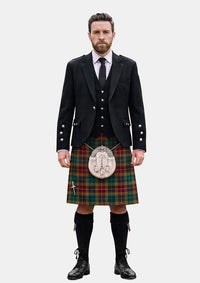 Traditional_Buchanan_Muted_Tartan_Kilt_and_Argyle_Jacket_Kilt_Outfits_front_image