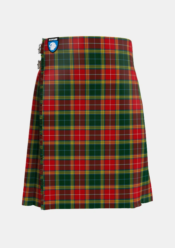 Traditional_Buchanan_of_Leny_Tartan_171_kilt_front_image_with_pleated_design_and_adjustable_buckles_for_men