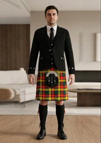 Traditional_Buchanan_tartan_Kilt_and_Argyle_Jacket_Kilt_Outfit_front_image