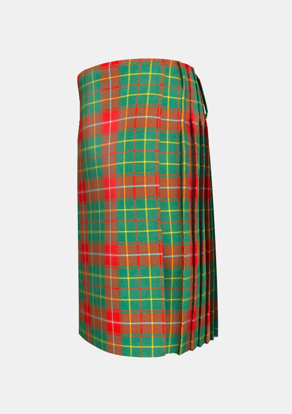 Traditional_Burnett_Ancient_Tartan_kilt_left_image_with_pleated_design_and_adjustable_buckles_for_men