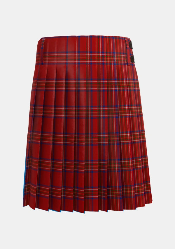 Traditional_Burnett_of_Leys_Dress_Tartan_1430_kilt_back_image_with_pleated_design_and_adjustable_buckles_for_men