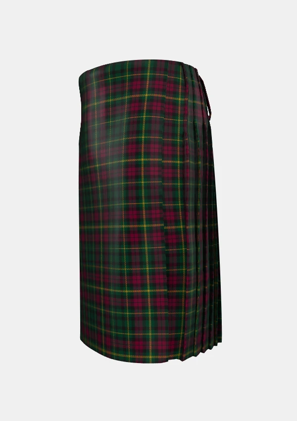 Traditional_Burns_Heritage_Tartan_kilt_4515_left_image_with_pleated_design_and_adjustable_buckles_for_men