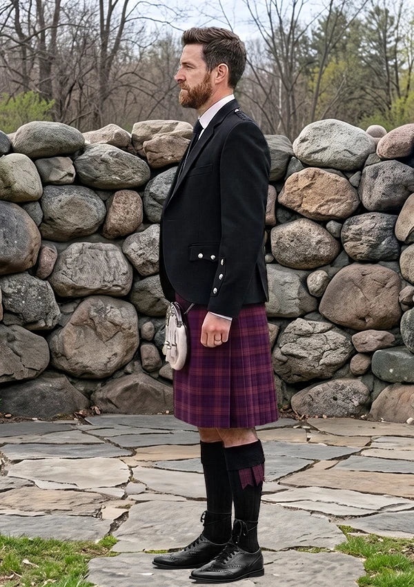 Traditional_Bute_Heather_Autumn_Tartan_Kilt_and_Argyle_Jacket_Kilt_Outfit_left_image
