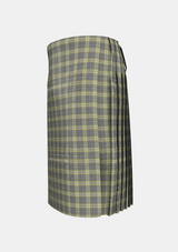 Traditional_Cairngorm_Tartan_kilt_1314_left_image_with_pleated_design_and_adjustable_buckles_for_men