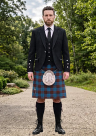 Traditional_Cameron_Hunting_Tartan_1745_Kilt_and_Argyle_Jacket_Kilt_Outfit_front_image