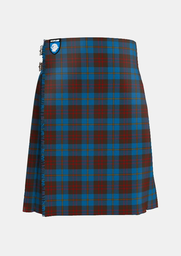 Traditional_Cameron_Hunting_Tartan_kilt_1745_front_image_with_pleated_design_and_adjustable_buckles_for_men