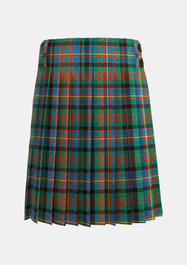 Traditional_Cameron_of_Erracht_Ancient_Tartan_kilt_back_image_with_pleated_design_and_adjustable_buckles_for_men