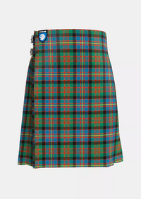 Traditional_Cameron_of_Erracht_Ancient_Tartan_kilt_front_image_with_pleated_design_and_adjustable_buckles_for_men