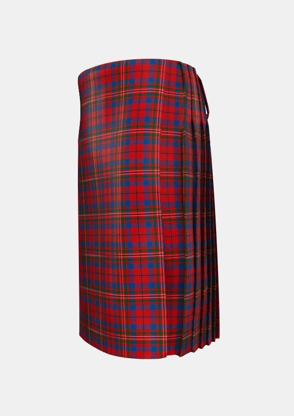 Traditional_Cameron_of_Locheil_1930_Tartan_1138_kilt_left_image_with_pleated_design_and_adjustable_buckles_for_men