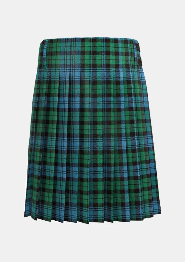Traditional_Campbell_Ancient_Tartan_kilt_back_image_with_pleated_design_and_adjustable_buckles_for_men