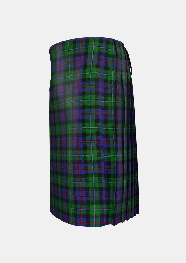 Traditional_Campbell_of_Cawdor_Tartan_kilt_left_image_with_pleated_design_and_adjustable_buckles_for_men