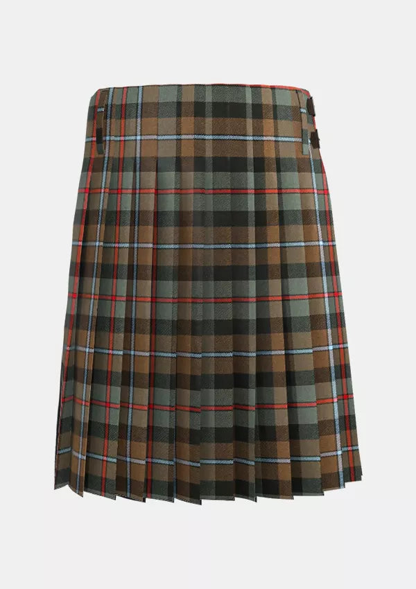 Traditional_Campbell_of_Cawdor_Weathered_Tartan_kilt_back_image_with_pleated_design_and_adjustable_buckles_for_men