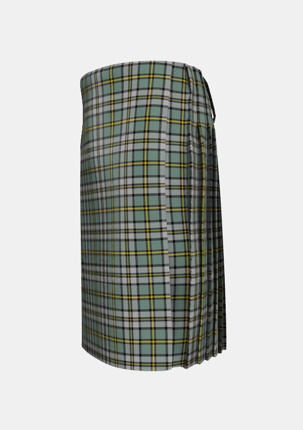 Traditional_Cape_Breton_Tartan_kilt_left_image_with_pleated_design_and_adjustable_buckles_for_men