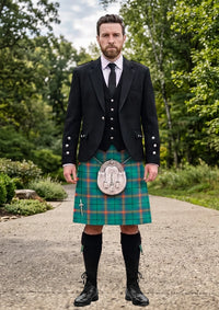 Traditional_Carmichael_Ancient_Tartan_Kilt_and_Argyle_Jacket_Kilt_Outfit_front_image