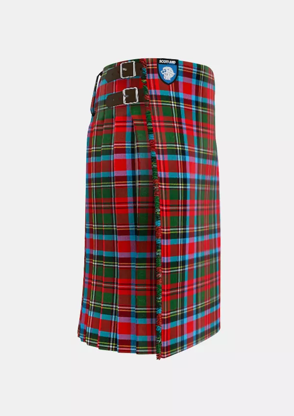 Traditional_Carolina_State_Tartan_kilt_right_image_with_pleated_design_and_adjustable_buckles_for_men