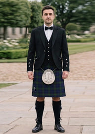 Traditional_Carruthers_George_Tartan_11699_Kilt_and_Argyle_Jacket_Kilt_Outfit_front_image