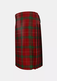 Traditional_Carruthers_Tartan_11700_kilt_left_image_with_pleated_design_and_adjustable_buckles_for_men
