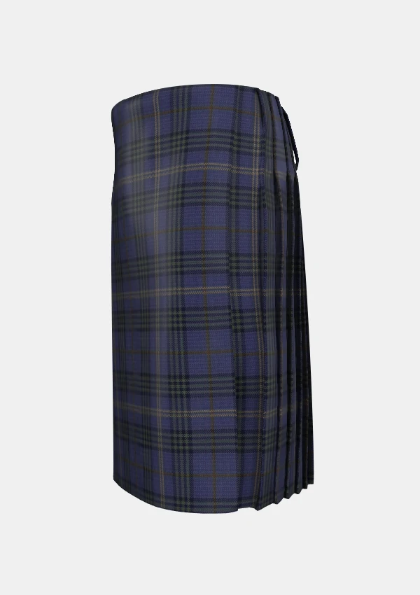 Traditional_Cassidy_tartan_kilt_left_image_with_pleated_design_and_adjustable_buckles_for_men
