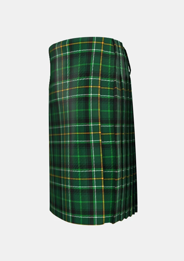 Traditional_Celtic_Tartan_kilt_left_image_with_pleated_design_and_adjustable_buckles_for_men