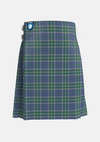 Traditional_Chambers_Bay_Tartan_kilt_front_image_with_pleated_design_and_adjustable_buckles_for_men