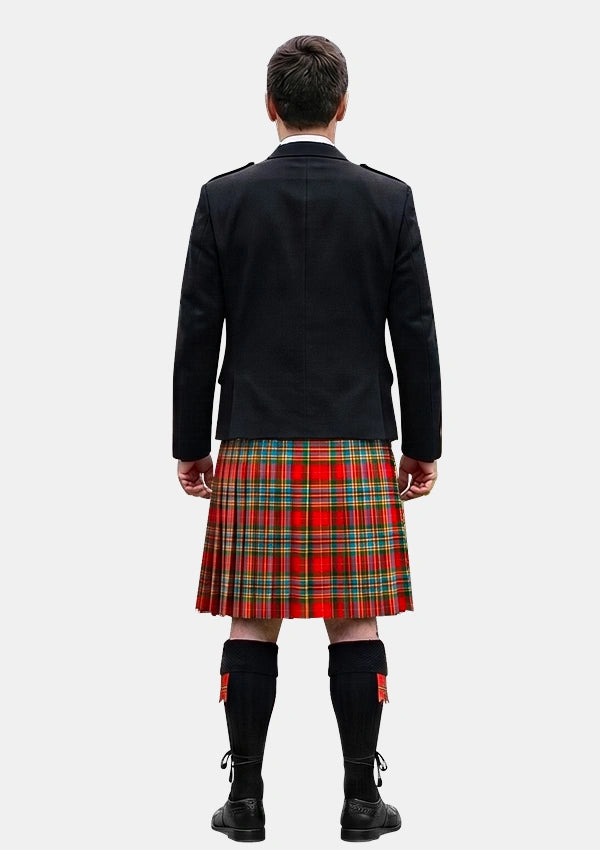 Traditional_Chattan_Ancient_Tartan_Kilt_and_Argyle_Jacket_Kilt_Outfits_back_image