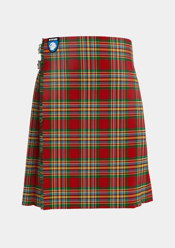 Traditional_Chattan_Clan_Tartan_1851_kilt_front_image_with_pleated_design_and_adjustable_buckles_for_men