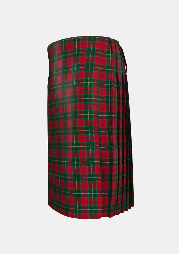 Traditional_Christmas_tartan_left_image_with_pleated_design_and_adjustable_buckles_for_men